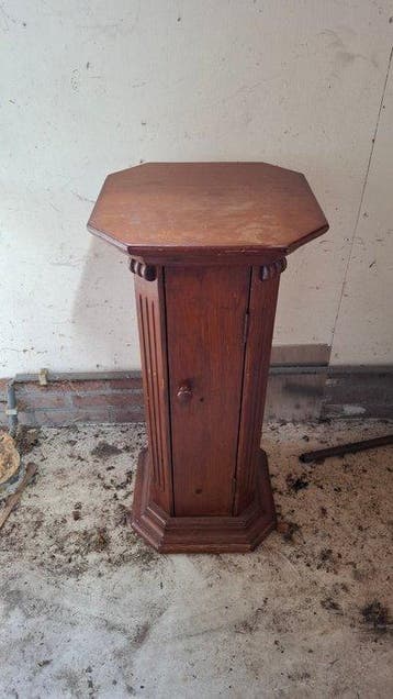 Plantentafel - pedestaalkast - Mahonie