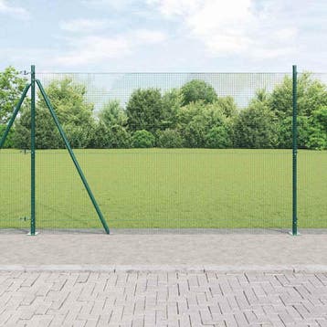 vidaXL gelast draadhek met betonnen voetstuk 25 x 1,4 m, Verzenden