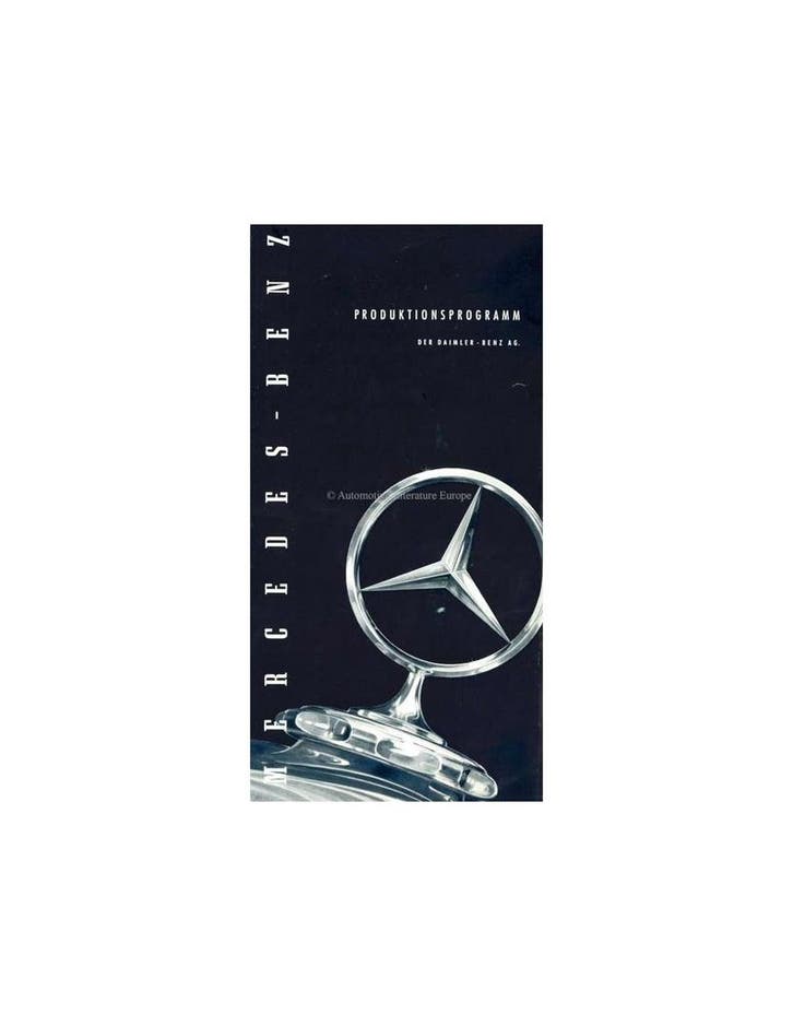 1953 MERCEDES BENZ PRODUKTIONSPROGRAMM BROCHURE DUITS, Boeken, Auto's | Folders en Tijdschriften