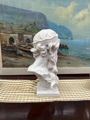 salom - Sculpture, Il Nettuno - 35 cm - marbre sucré avec un