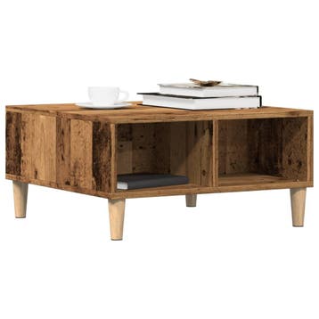 vidaXL Salontafel 60x60x30 cm bewerkt hout oud houtkleurig, Verzenden