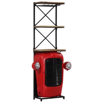 vidaXL Wijnkast tractor 49x31x172 cm massief mangohout, Verzenden