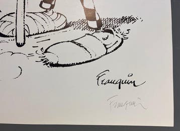 Franquin, André - 1 Offset Print - Gaston - Arlequin - 1986, Boeken, Nieuw