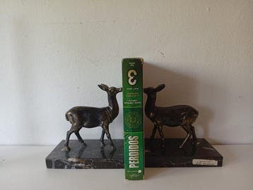 Boekensteunen (2) - Brons, de calamine - Boeksteunen Art