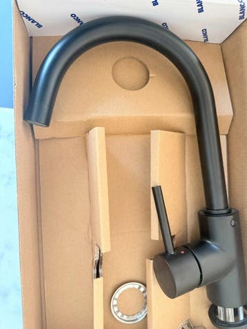 Blanco Mida Zwart | -47% Retour Deal | Keuken upgrade!, Verzenden, Zo goed als nieuw, Zwart, Minder dan 100 cm