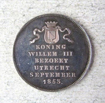 Nederland. Medal Zilver, Koning Willem III bezoekt Utrecht