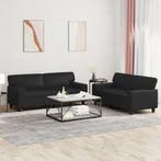 vidaXL 2-delige Loungeset kunstleer zwart, Verzenden, Nieuw