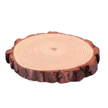 Grote houten boomschijf met schors (28-30 cm diameter, 2 cm, Verzenden