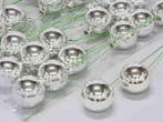 Kerstballen op Lange draad Zilver 5 cm 30 stuks, Nieuw