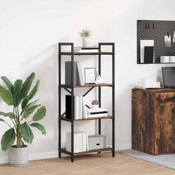 vidaXL Boekenplank 4-laags 56 x 34 x 133,5 cm Bewerkt hout, Verzenden, Nieuw