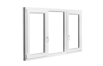 PVC draaikiep-vast-draaikiep b200xh110 cm Wit, Ophalen of Verzenden, Gevelraam of Ruit