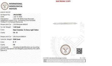Armband - 18 karaat Witgoud - 2.16ct. tw. Diamant