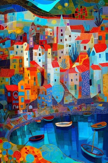 Jowita Skalska - Where the Boats Rest XXL, Antiek en Kunst