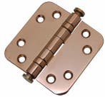 Kogellagerscharnier 7676 mm ronde hoek PVD gepolijst koper, Bricolage & Construction, Ophalen of Verzenden
