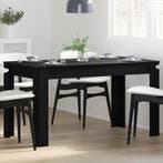 vidaXL Eettafel Zwart eiken 140 x 74,5 x 76 cm Bewerkt hout, Huis en Inrichting, Tafels | Eettafels, Verzenden, Nieuw