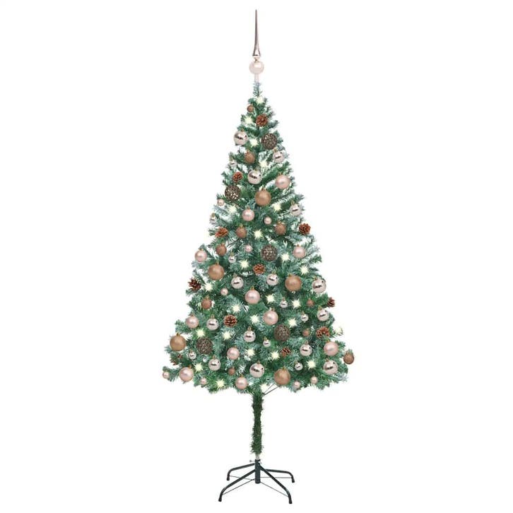 vidaXL Kunstkerstboom met verlichting kerstballen, Diversen, Kerst, Nieuw, Verzenden