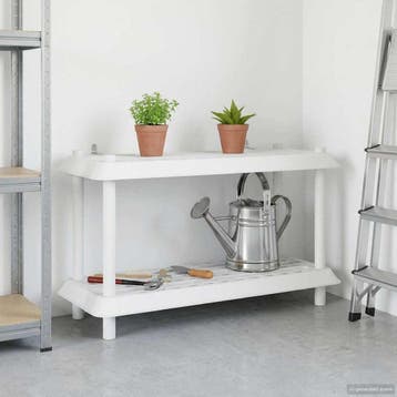 vidaXL Plankenunit 2-laags 100 x 40 x 55,5 cm PP Wit, Verzenden