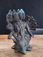 Beeld, Hindoe godin Mahakali - 24.5 cm - Brons
