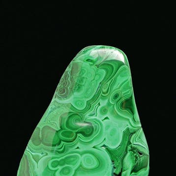 Malachite polie – motifs œil-de-taureau Freeform - Hauteur :, Verzamelen, Mineralen en Fossielen