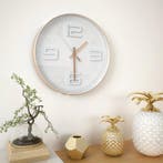 vidaXL Wandklok koper-look 30 cm, Verzenden