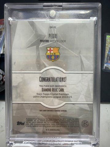2022/23 Topps Topps Crystal Premium Pedri 8/15 Carte, Nieuw