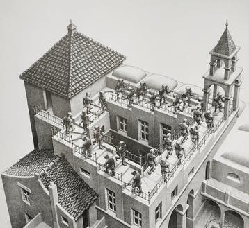 M.C. Escher (1898-1972) (after) - Ascending and Descending