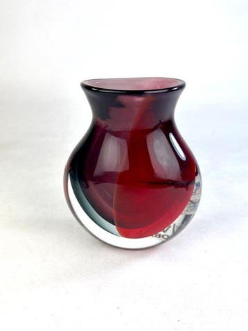 Oball - Vase - Sommerso - Verre de Murano - Améthyste, rouge