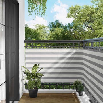 vidaXL Balkonscherm 90 x 400 cm Oxford Stof Rechthoekig, Verzenden, Nieuw