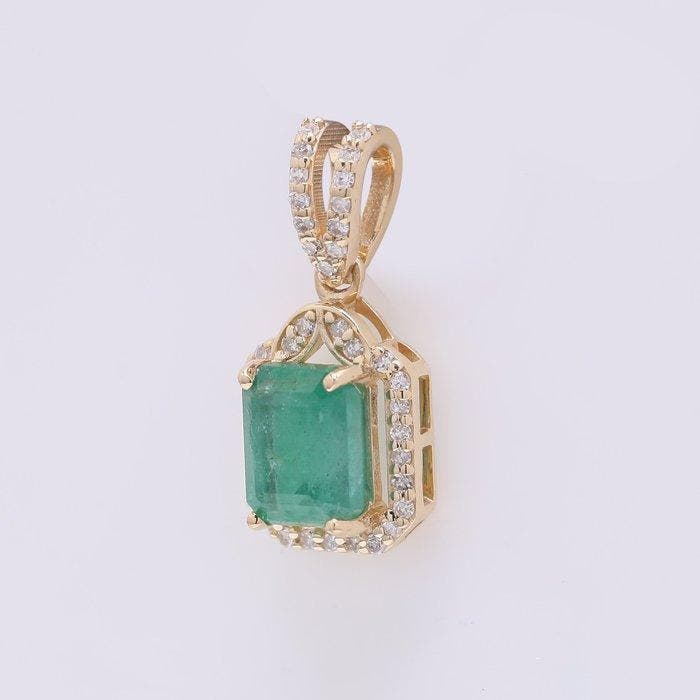 Zonder minimumprijs - Hanger - 14 karaat Geel goud - 1.38ct., Bijoux, Sacs & Beauté, Bijoux anciens