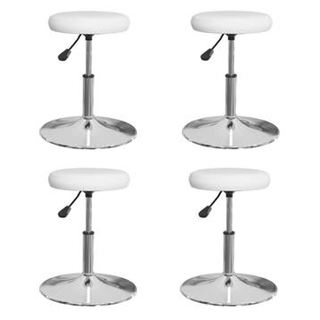 vidaXL Eetkamerstoelen 4 st kunstleer wit, Verzenden, Nieuw