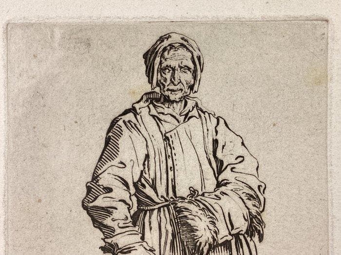 Jacques Callot (1592-1635) - 2 tavv. da Les gueux, Antiquités & Art, Antiquités | Autres Antiquités