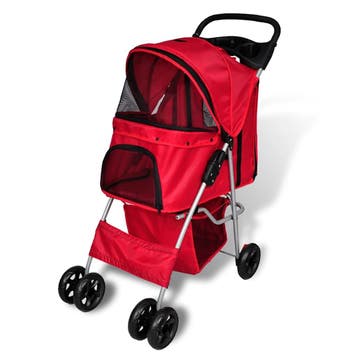 vidaXL Wandelwagen voor hond rood, Dieren en Toebehoren, Verzenden, Nieuw