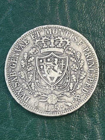 Italië, Savoye Carlo Felice. 5 Lire 1826 Torino (Zonder
