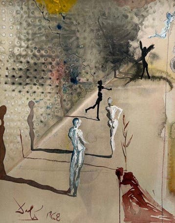 Salvador Dali (1904-1989) - Allegory: The Chevalier’s, Antiek en Kunst