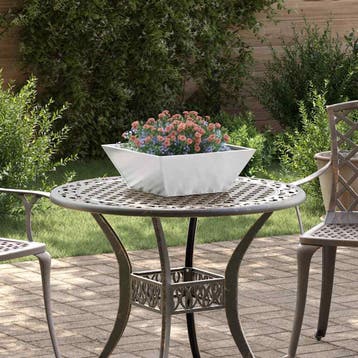 vidaXL Plantenbak 5 st zilver 40 x 40 x 15 cm Roestvrij, Verzenden