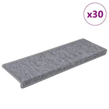 vidaXL Trapmatten 30 st 65x21x4 cm lichtgrijs met, Verzenden, Nieuw