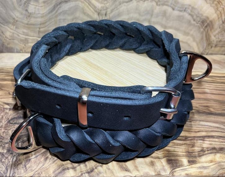 Hondenhalsband leer black, Auto-onderdelen, Overige Auto-onderdelen, Nieuw, Ophalen of Verzenden