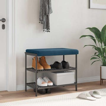 vidaXL Bankkussen fluweel Blauw Diepte 35 cm, Verzenden