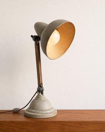 Lampe de bureau - Métal - Daté dorm environ 1947, Antiek en Kunst, Antiek | Verlichting