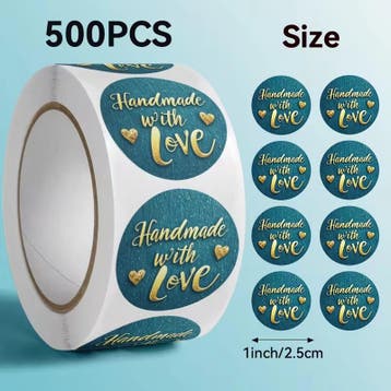 Sluitstickers etiketten handmade luxe editie rond etiket 2,5