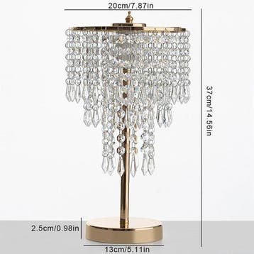tiworld - Tafellamp - Kristal - Bureaulamp met kristallen