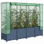 vidaXL Verhoogde plantenbak met kashoes rotanlook 160x40x138, Verzenden
