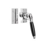 Raamsluiting nikkel met slot Deco rechts - voor draai- en..., Ophalen of Verzenden, Nieuw, Koper of Messing, Schuif of Grendel