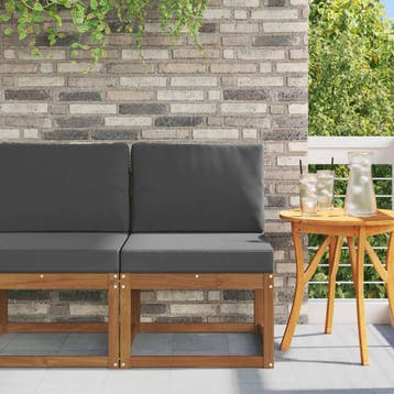 vidaXL Buiten Midden Sofa Massief Acacia Hout Naturel, Verzenden, Nieuw