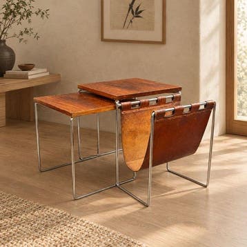 Brabantia - Van Elderen - Set bijzettafels (2) - Hout,