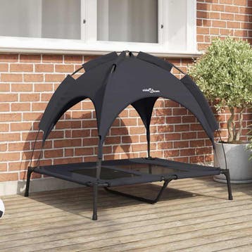 vidaXL Hondenbed Zwart 92 x 77 x 82,5 cm Staal, Verzenden