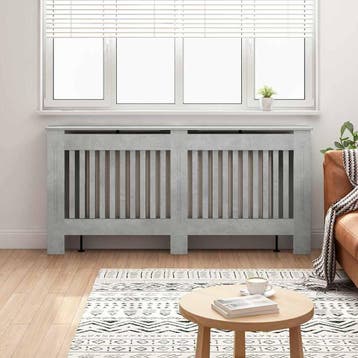 vidaXL Radiator Cover Betongrijs 172 x 19 x 81,5 cm Bewerkt, Verzenden