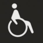 Hager Berker Square Foil With Wheelchair Symbol For LED, Verzenden