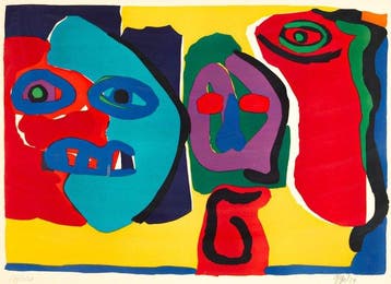 Karel Appel (1921-2006) - Three Figures (dal portfolio, Antiquités & Art