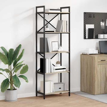 vidaXL Boekenplank 5-laags 56 x 34 x 171 cm Bewerkt hout, Verzenden, Nieuw
